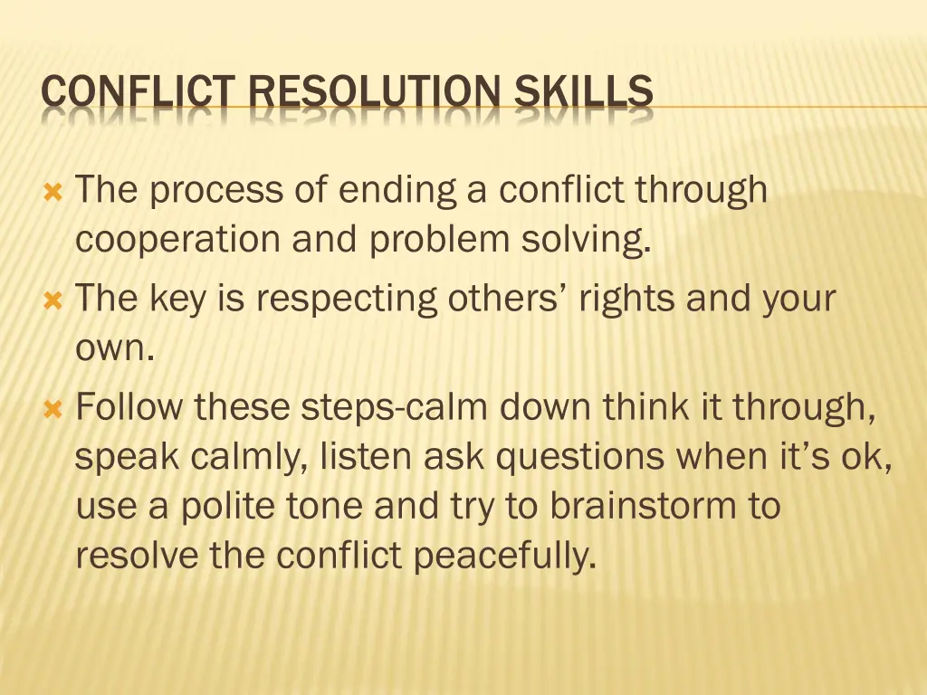 conflict resolution skills