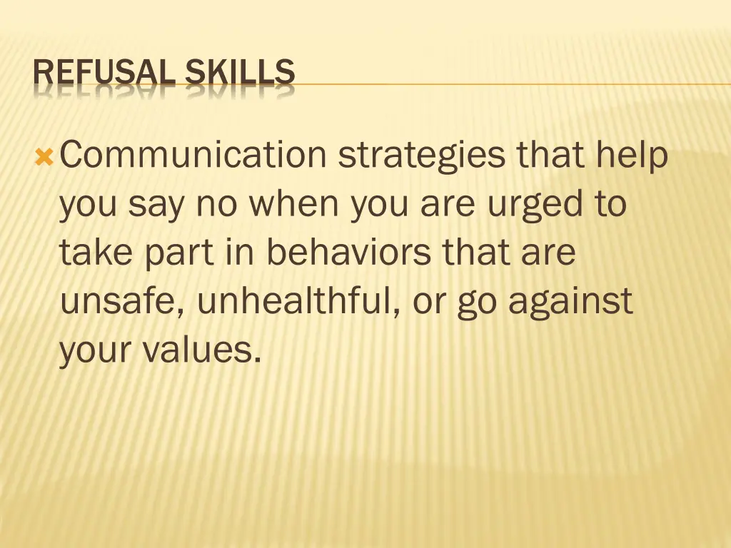 refusal skills