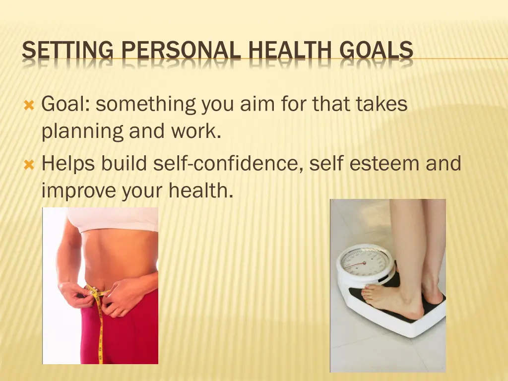 setting personal health goals