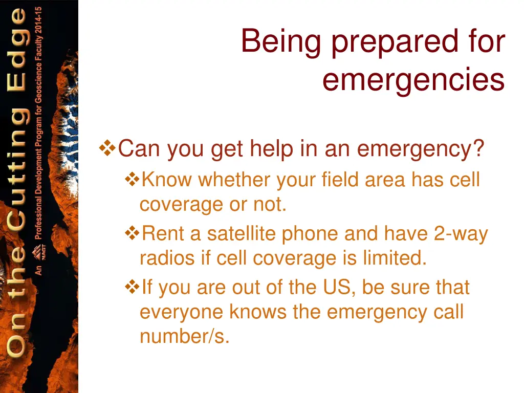 being prepared for emergencies 2