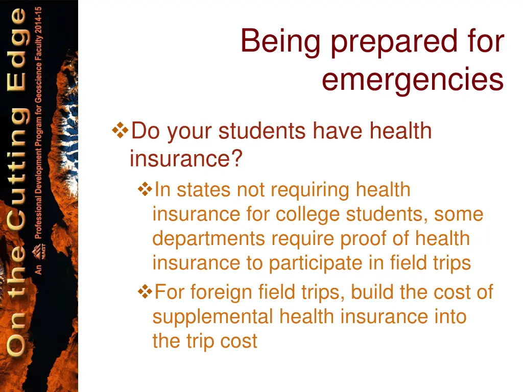 being prepared for emergencies 5
