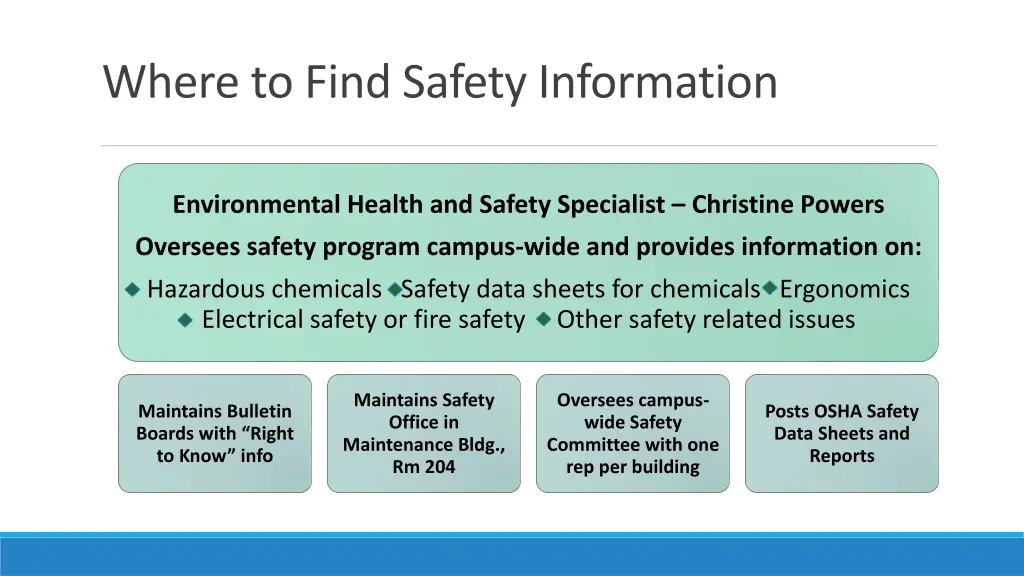 where to find safety information
