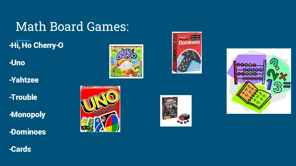 math board games