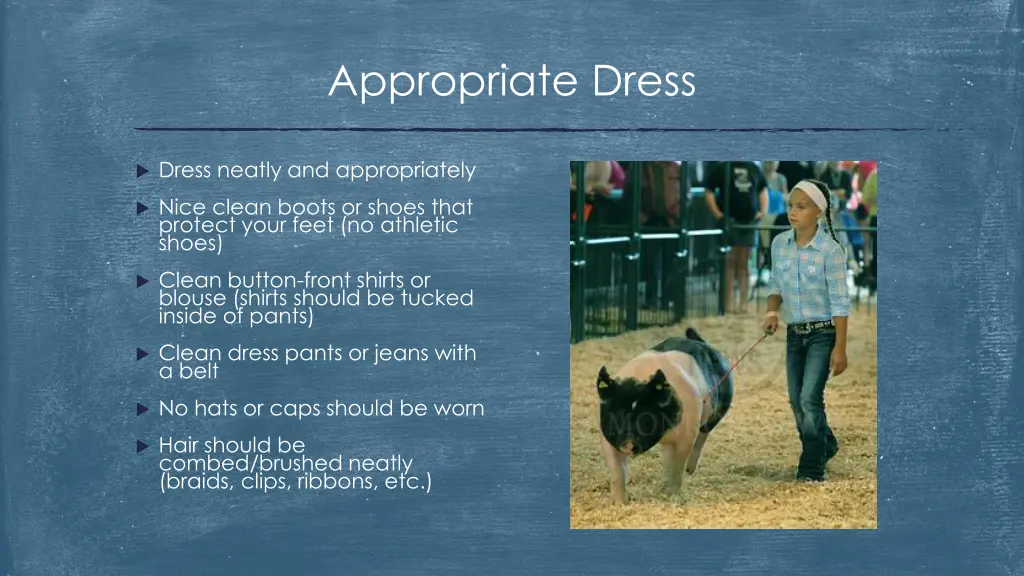 appropriate dress