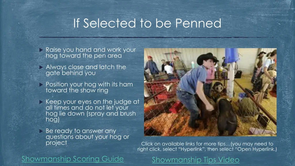 if selected to be penned