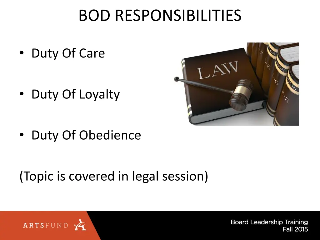 bod responsibilities
