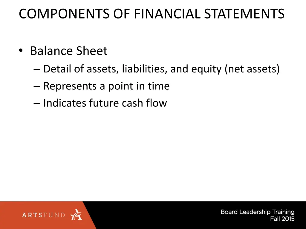 components of financial statements