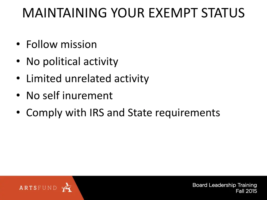 maintaining your exempt status