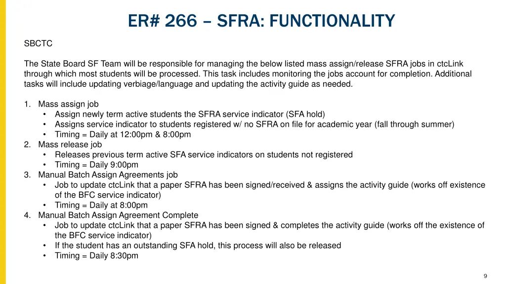 er 266 sfra functionality 3