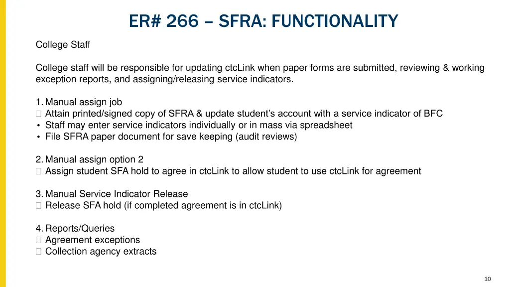er 266 sfra functionality 4