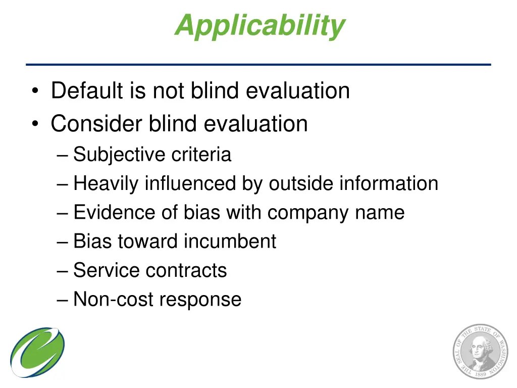 applicability