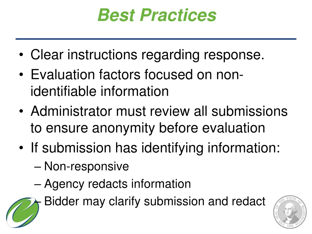 best practices