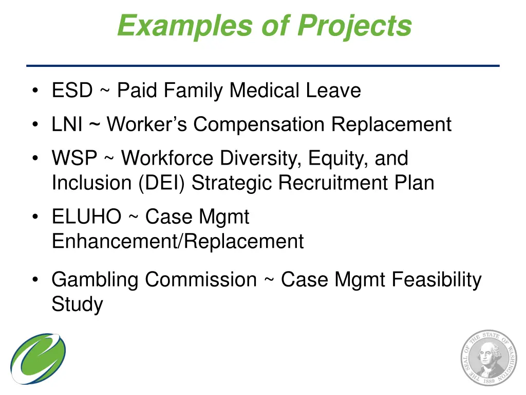 examples of projects