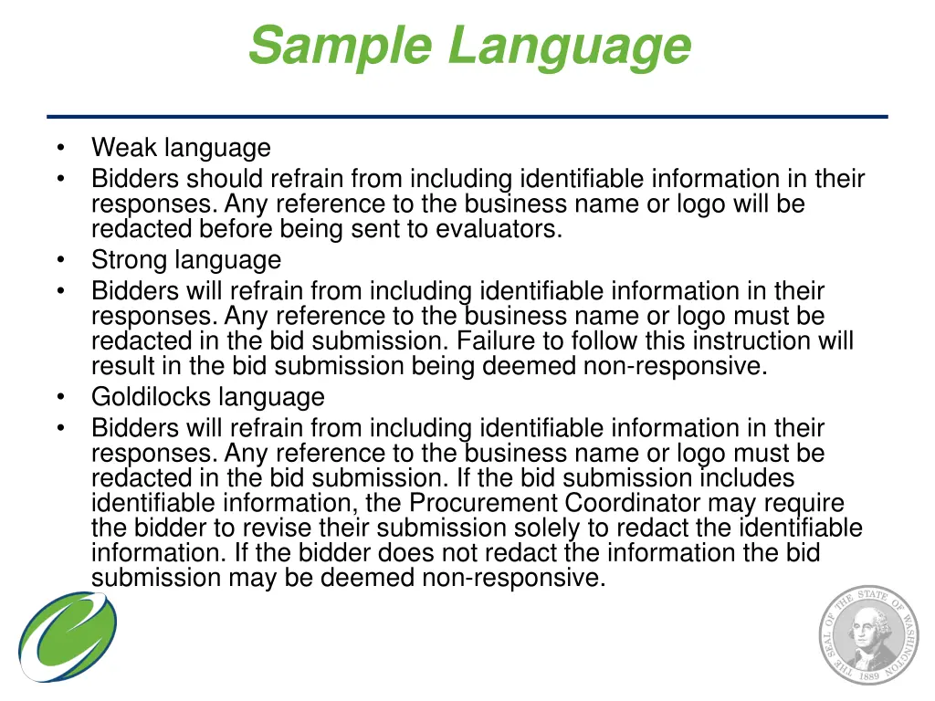 sample language