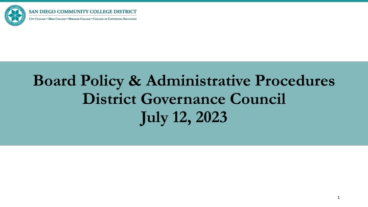 board policy administrative procedures district