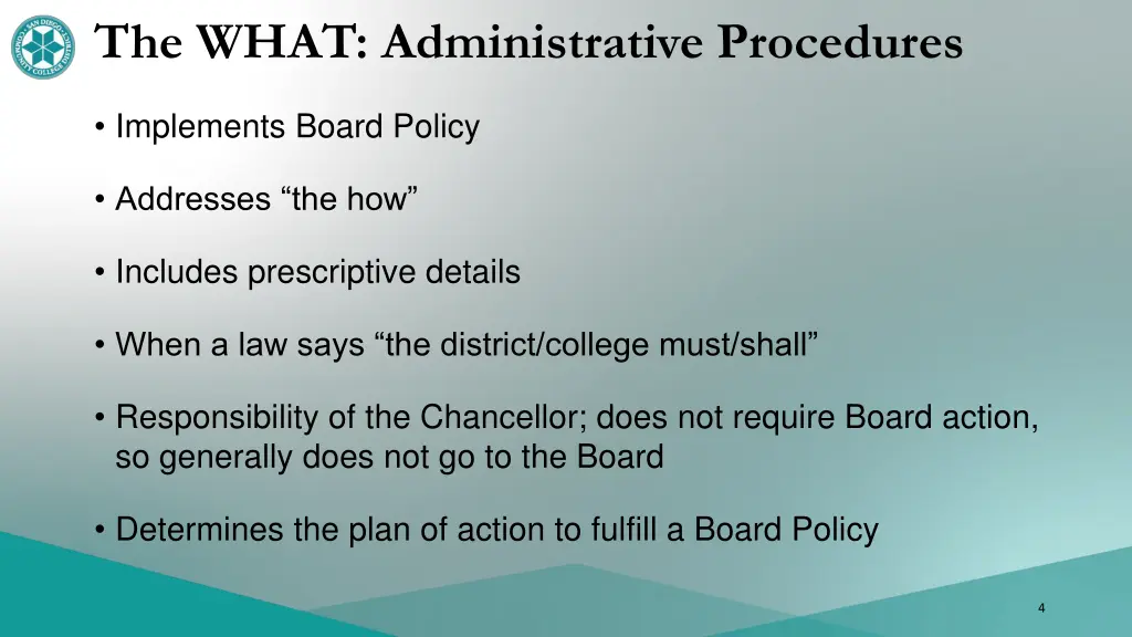 the what administrative procedures