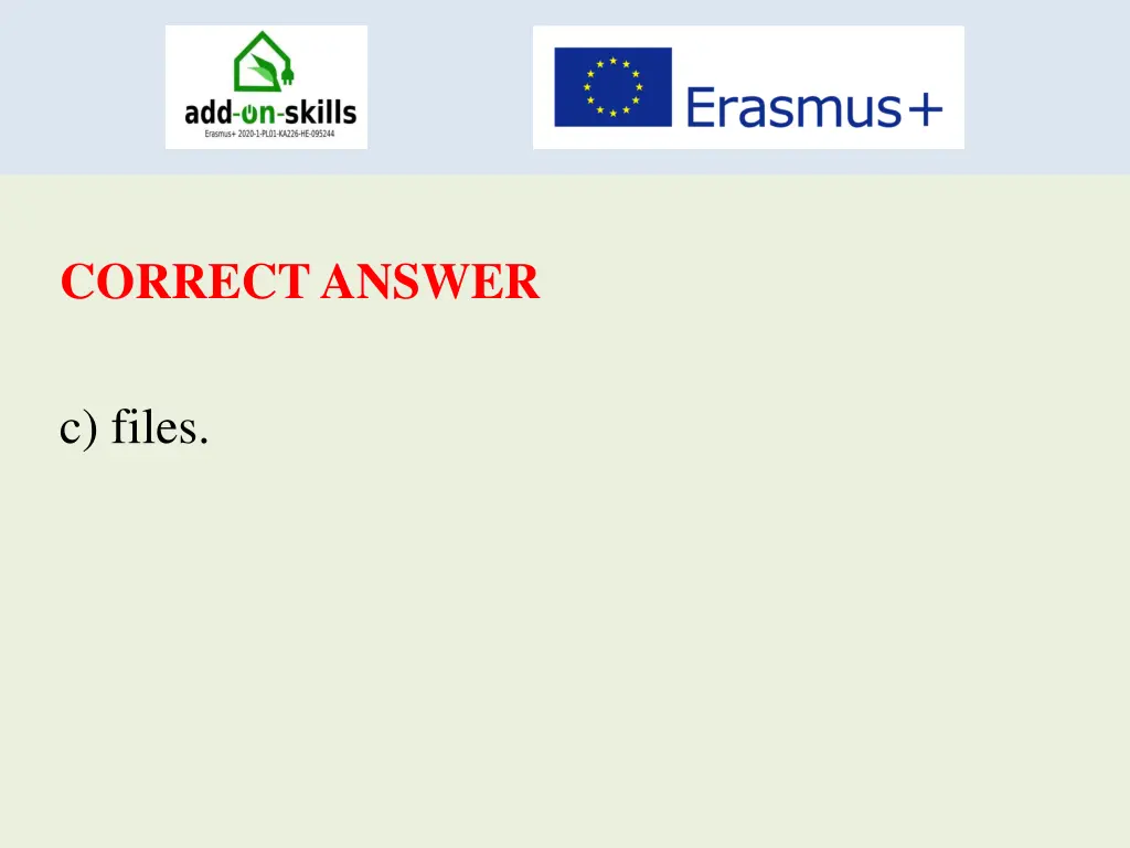 correctanswer 1
