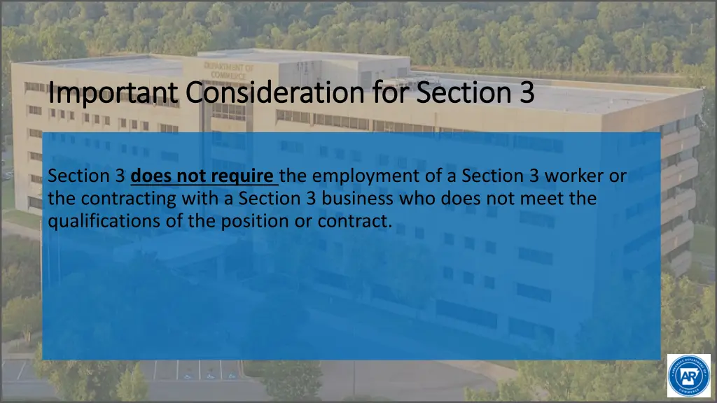 important consideration for section 3 important