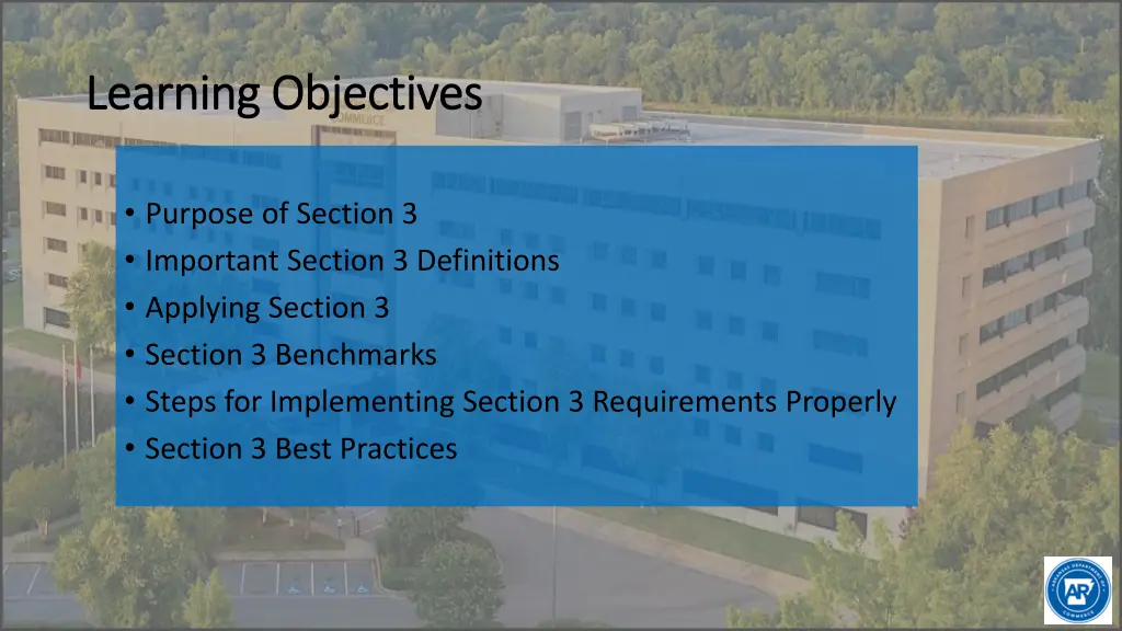 learning objectives learning objectives