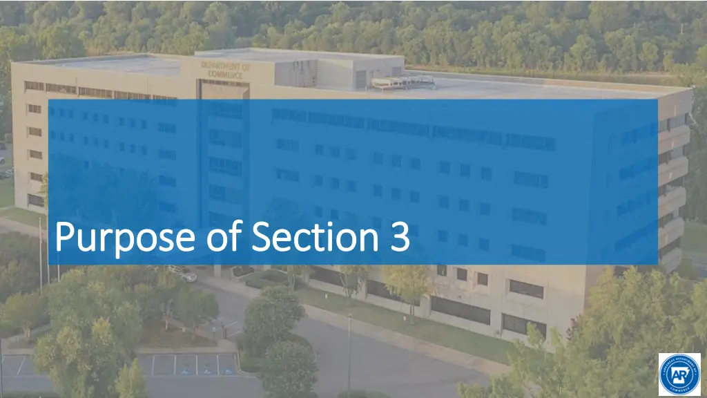 purpose of section 3 purpose of section 3