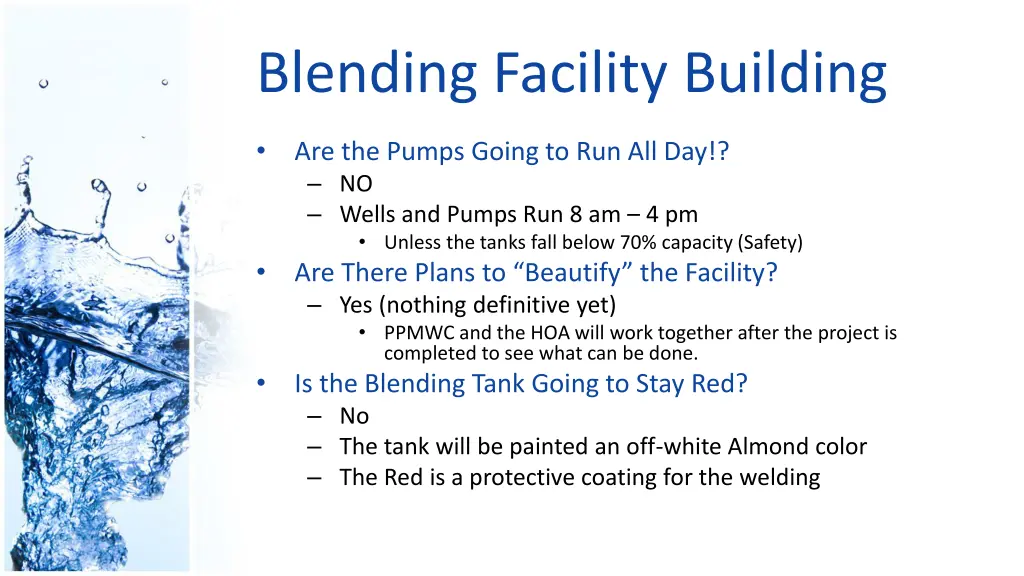 blending facility building 1