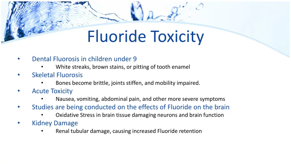 fluoride toxicity