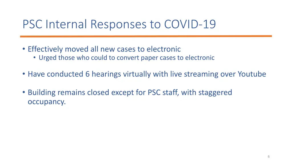 psc internal responses to covid 19