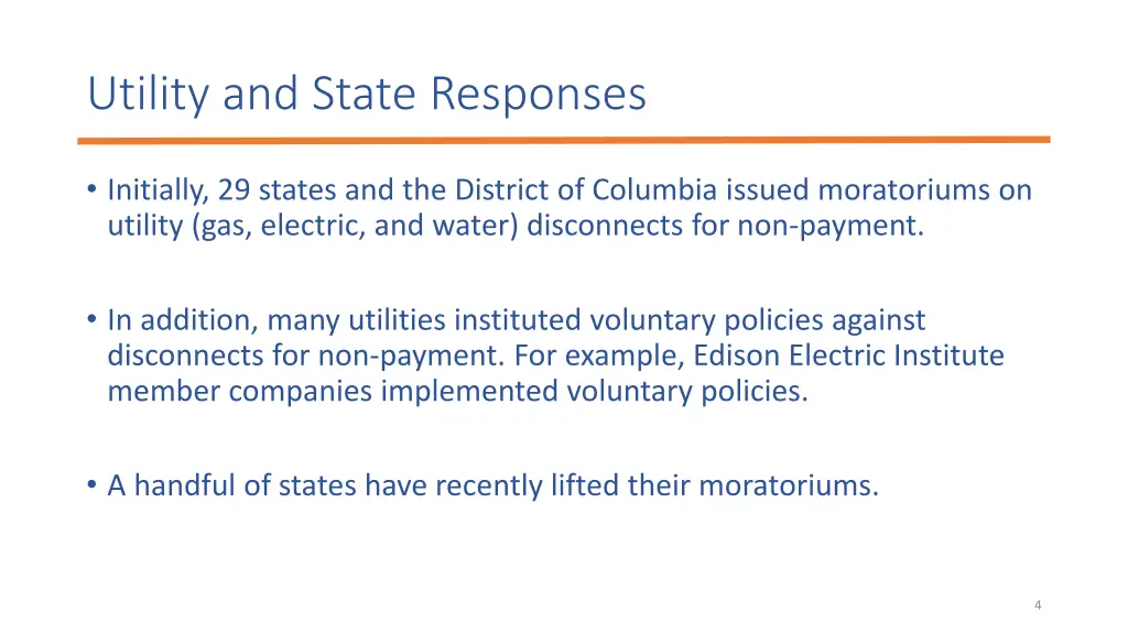utility and state responses