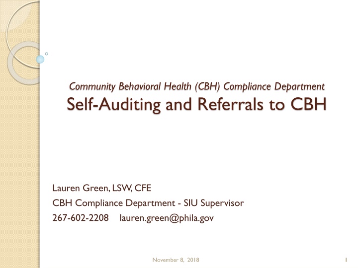 community behavioral health cbh compliance