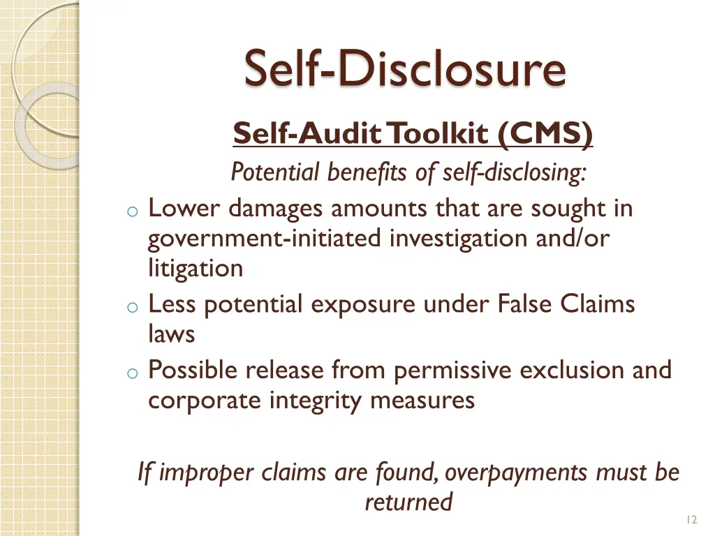 self disclosure