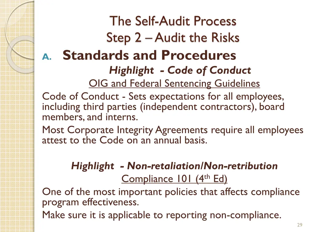 the self audit process step 2 audit the risks 4
