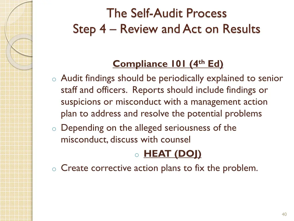 the self audit process step 4 review 1