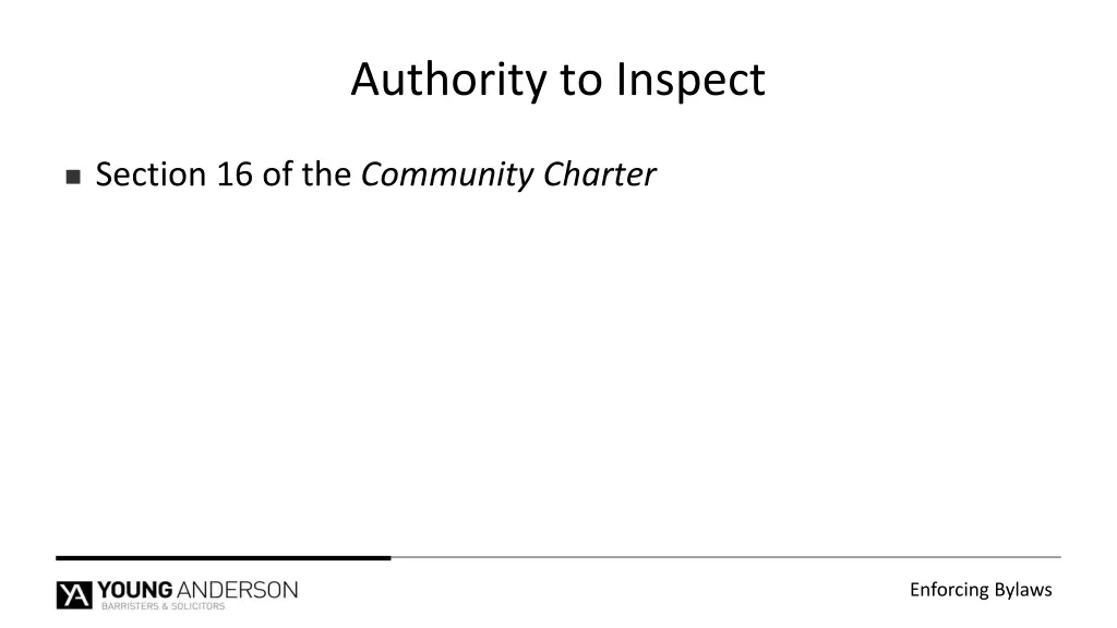 authority to inspect