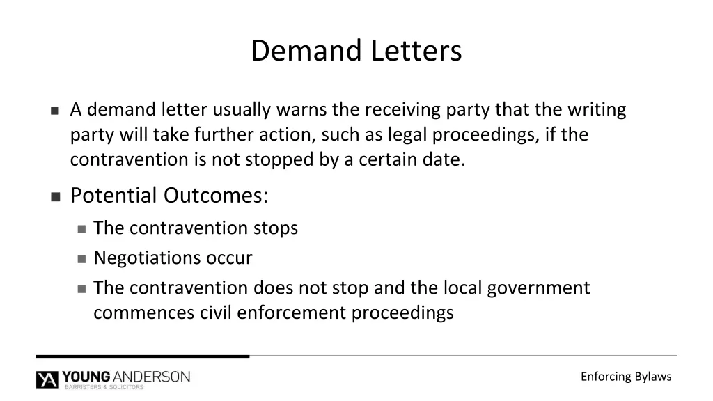 demand letters