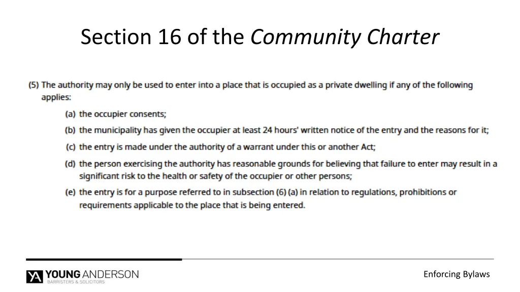 section 16 of the community charter 1