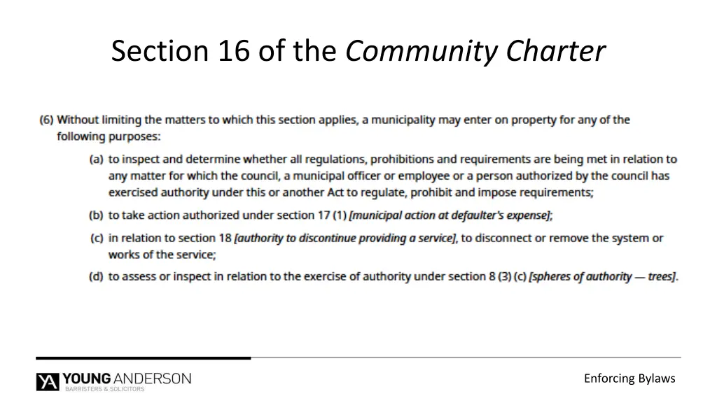 section 16 of the community charter 2