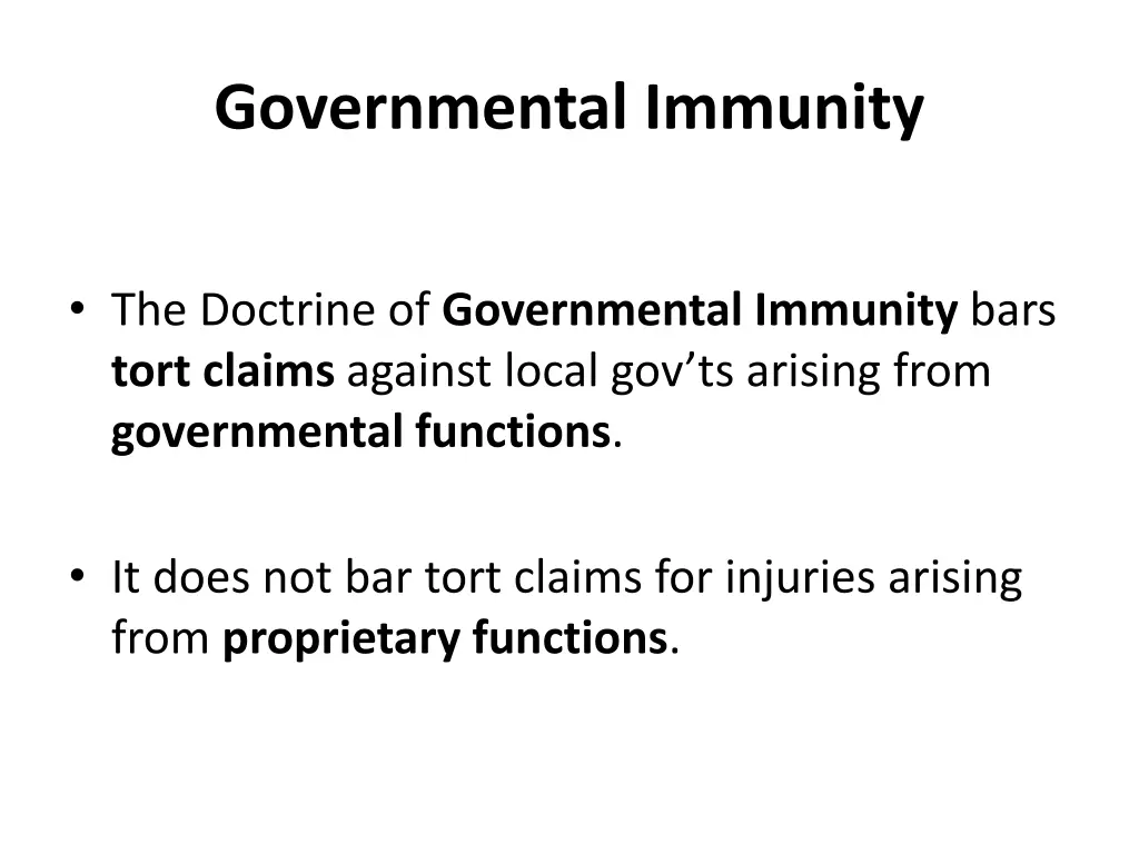 governmental immunity
