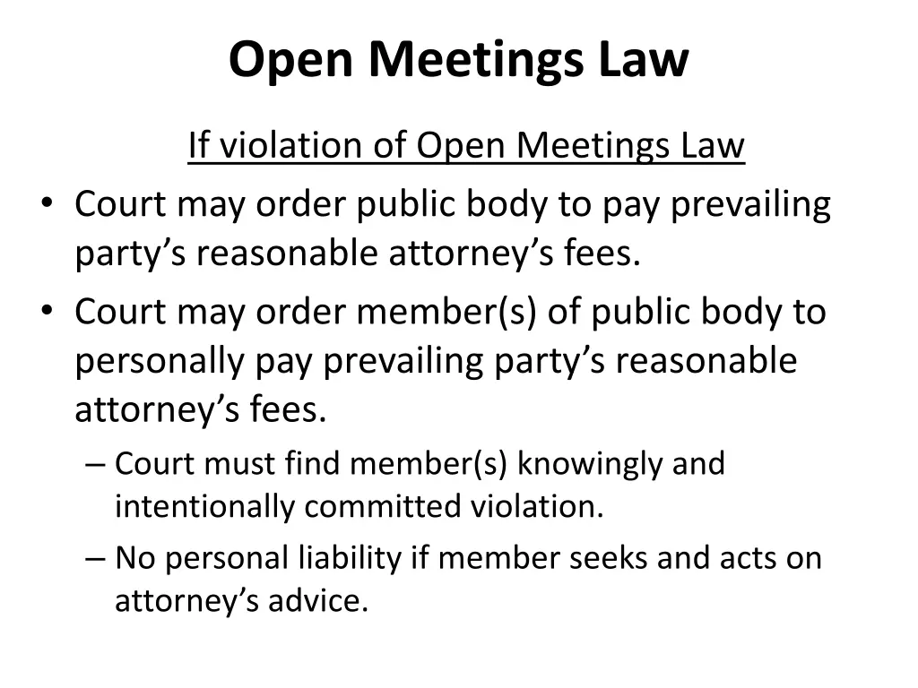 open meetings law
