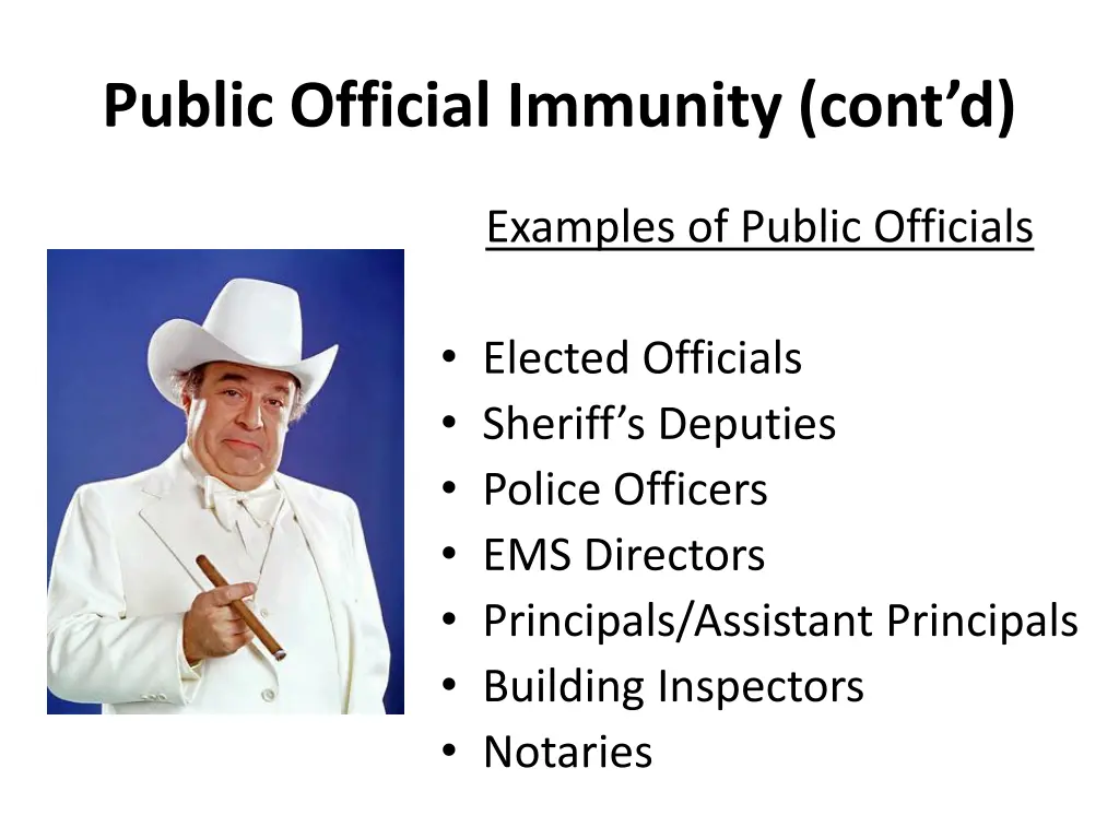 public official immunity cont d 1