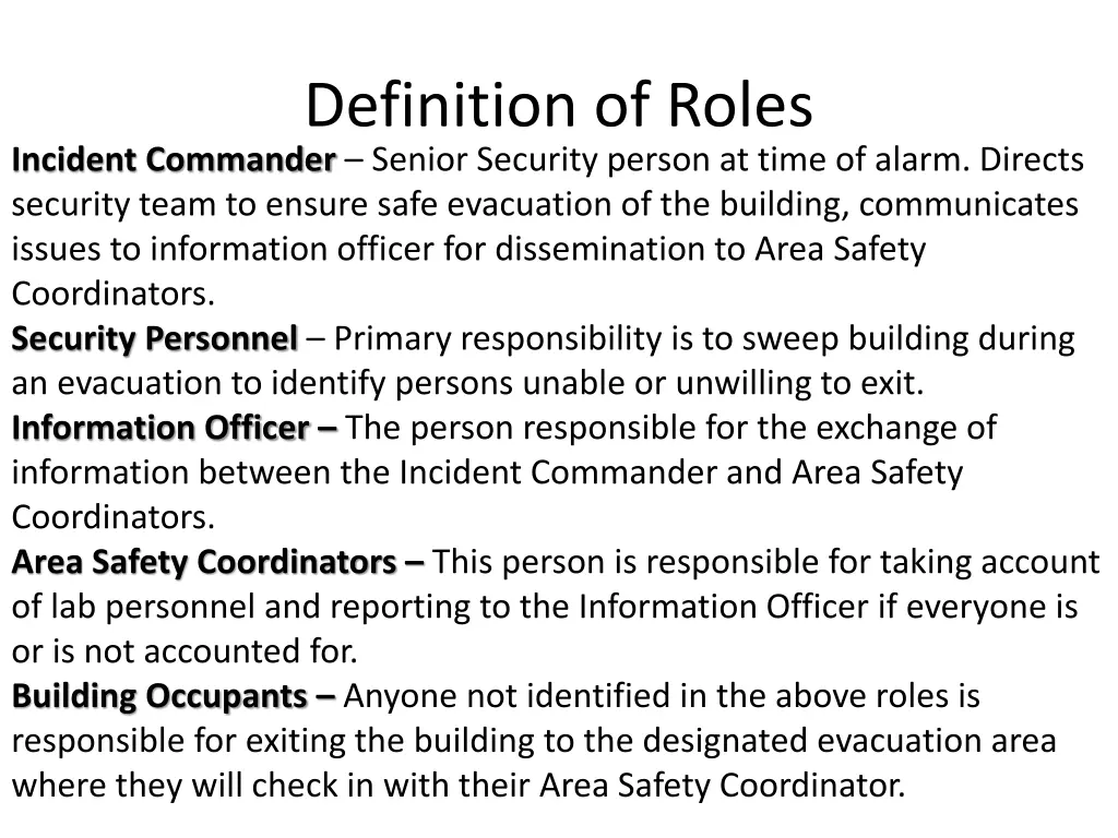 definition of roles