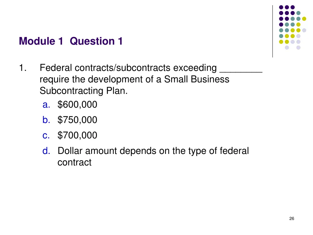 module 1 question 1