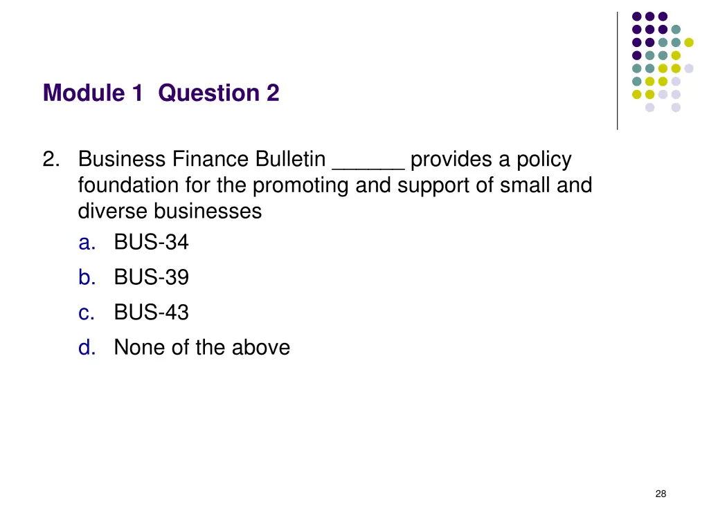 module 1 question 2