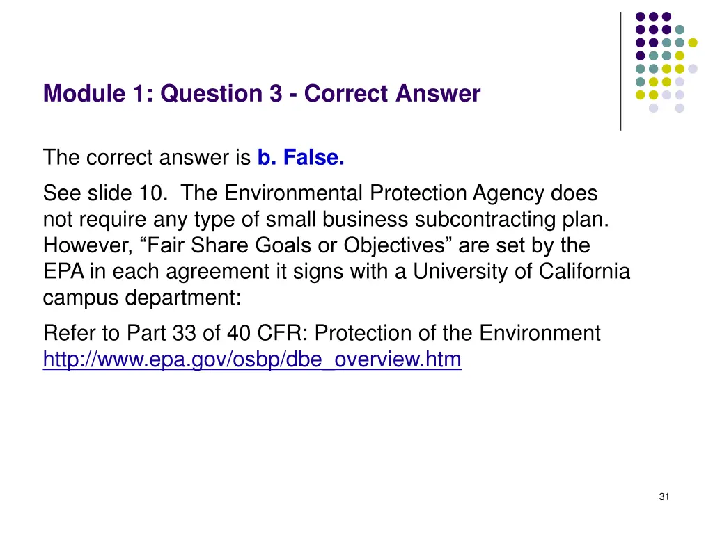 module 1 question 3 correct answer