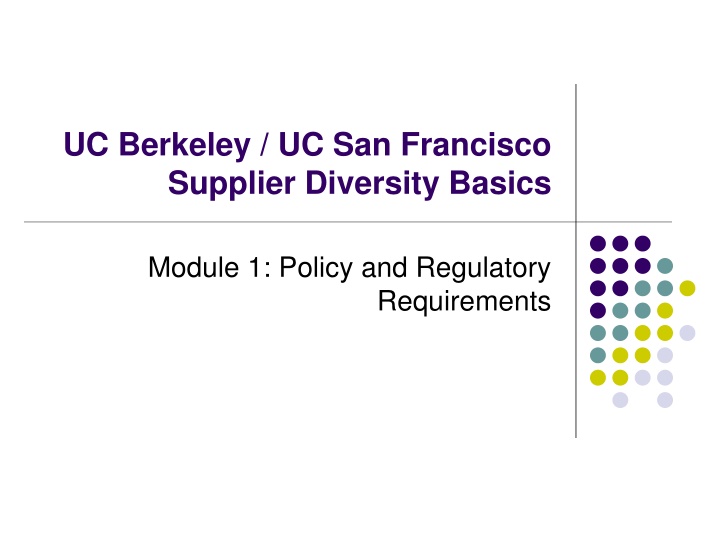 uc berkeley uc san francisco supplier diversity