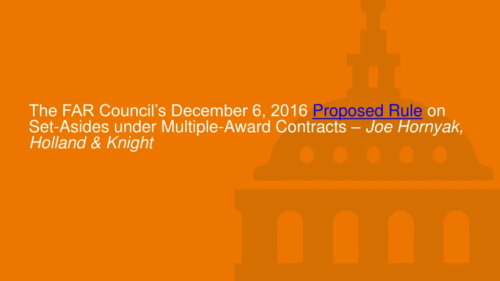 the far council s december 6 2016 proposed rule