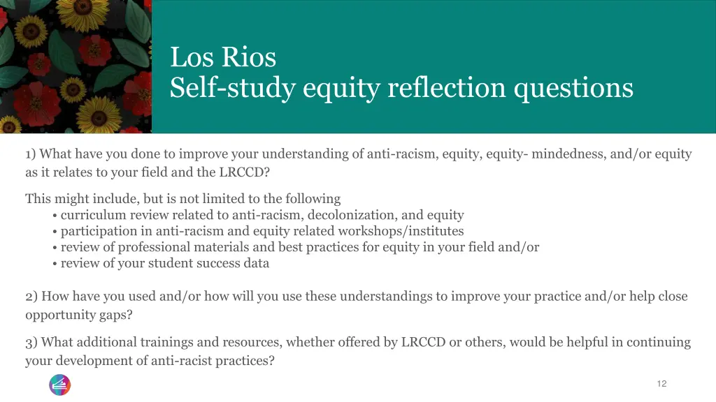 los rios self study equity reflection questions