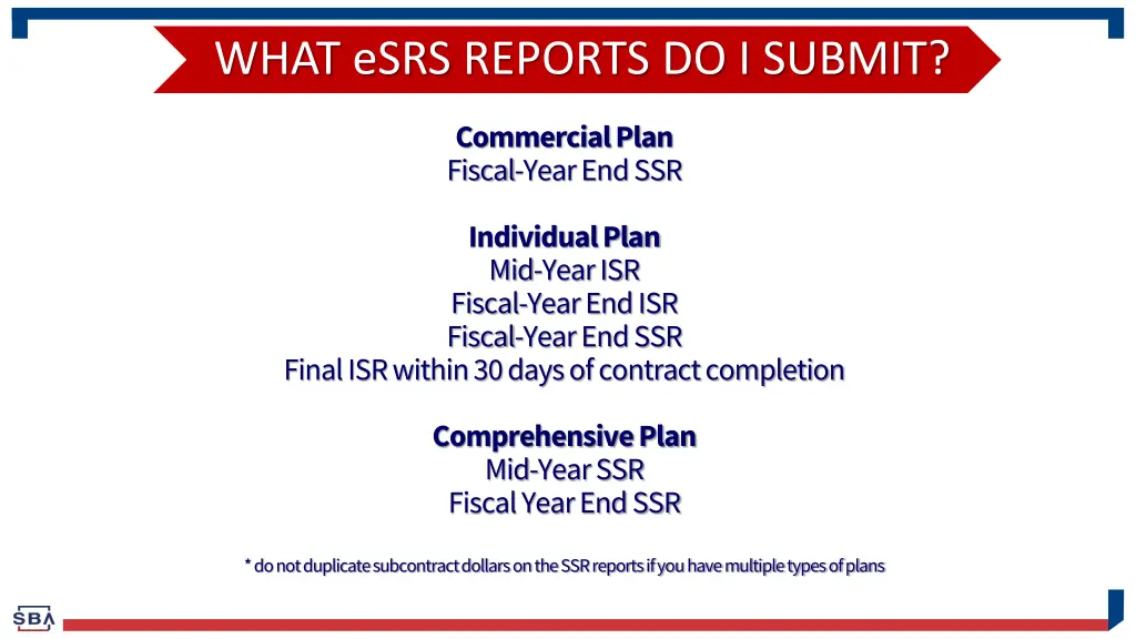 what esrs reports do i submit