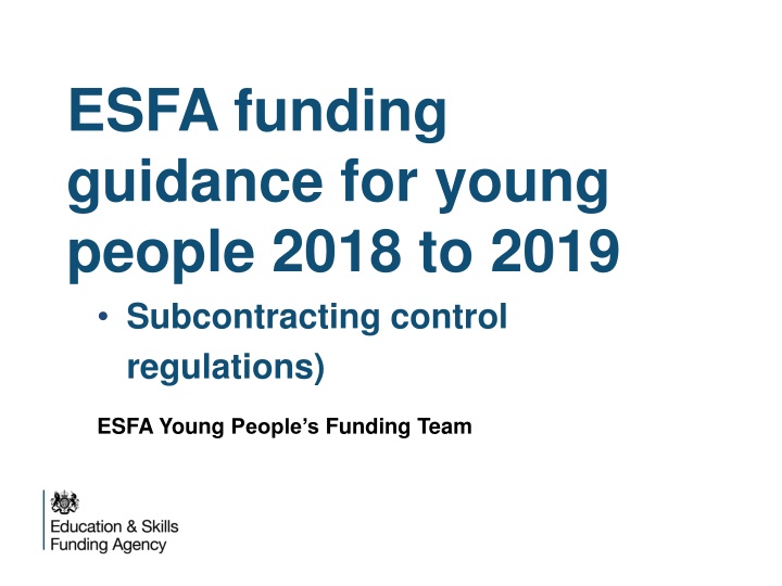 esfa funding guidance for young people 2018