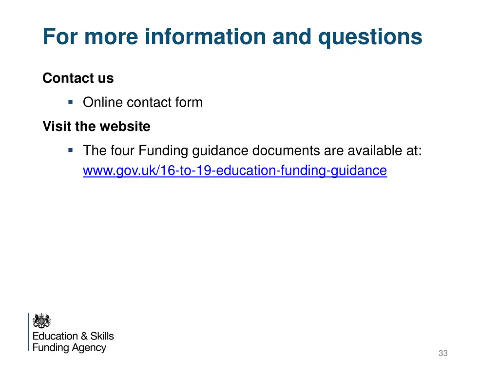 for more information and questions