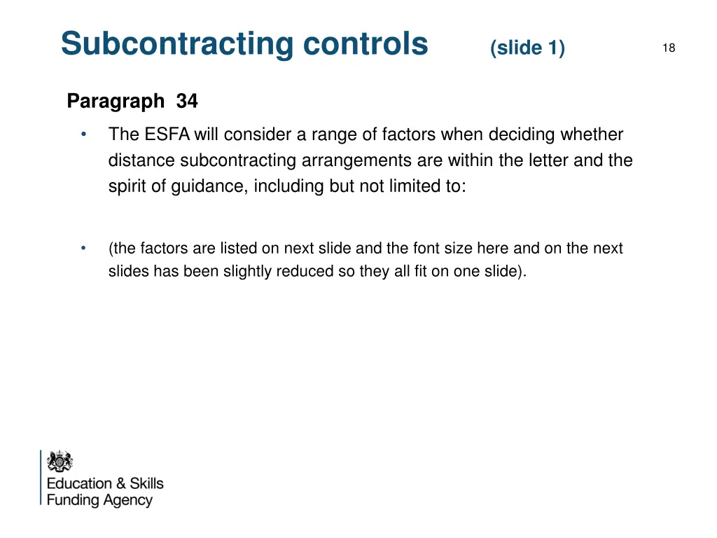 subcontracting controls slide 1